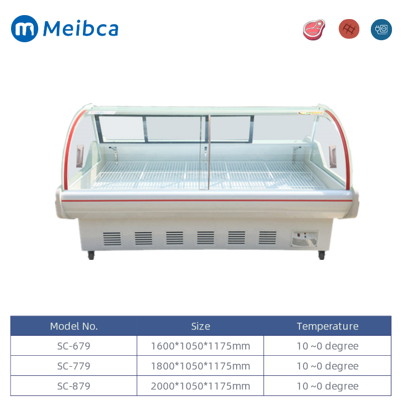 Glass Showcase Display Cabinet Meat Case Heladera Carniceria